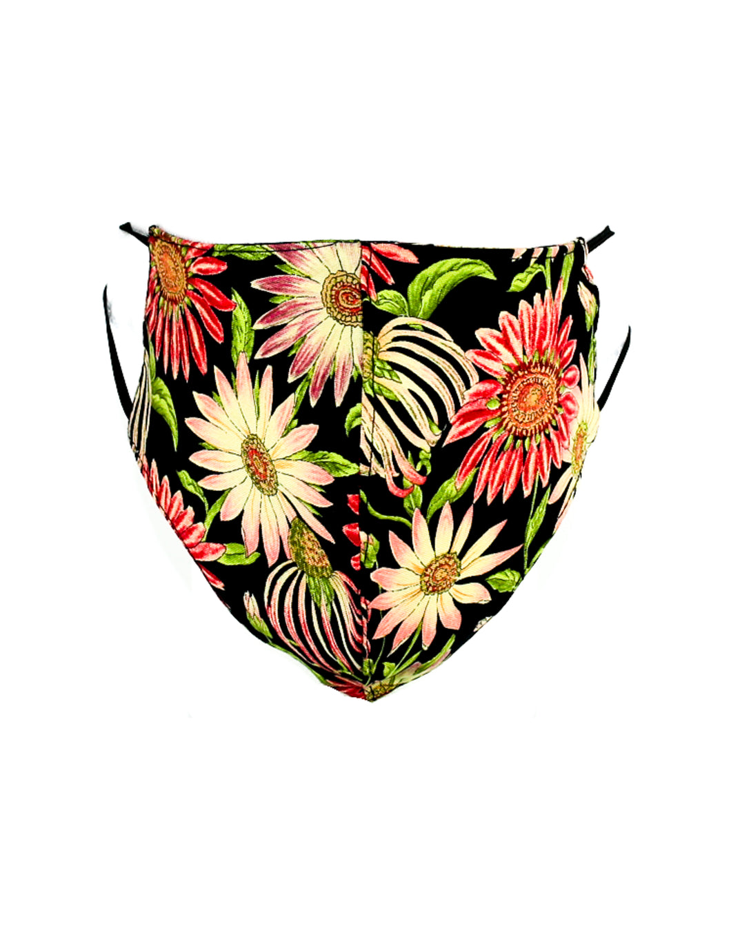 Flowery Pattern on Black Background