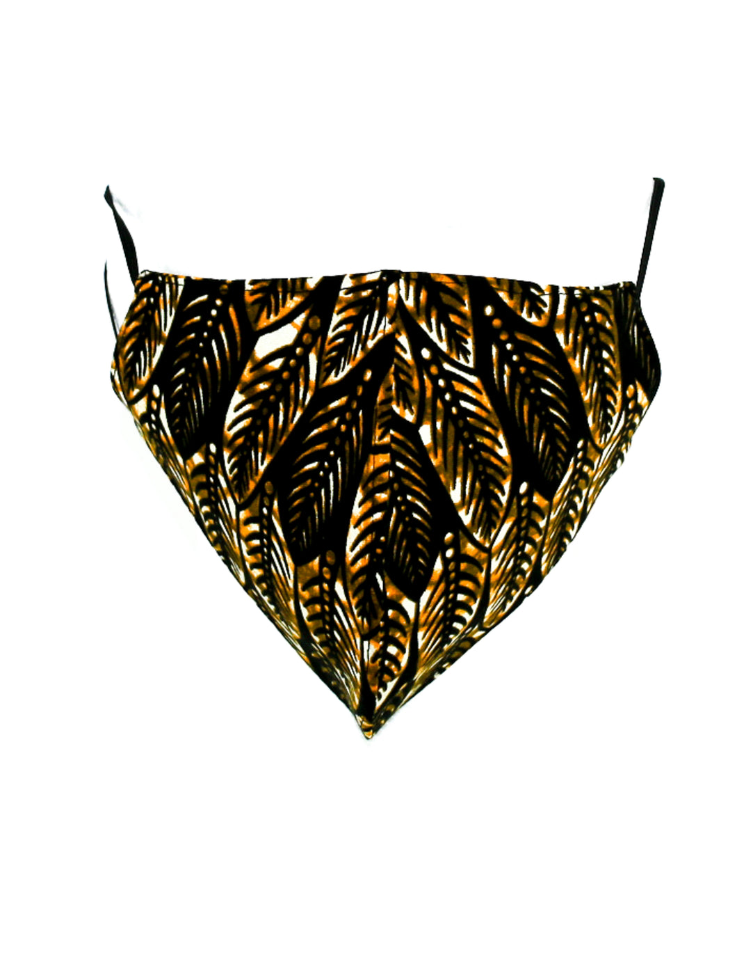 Golden Leaflets on Black Background