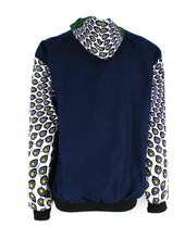 Load image into Gallery viewer, Blue and Yellow Swirls on Navy Blue Background
