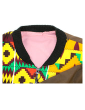 Load image into Gallery viewer, Vibrant Colored Pattern on Brown Background
