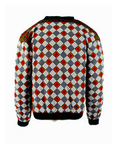 Load image into Gallery viewer, Orange, Red, Blue and White Checkerboard
