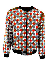 Load image into Gallery viewer, Orange, Red, Blue and White Checkerboard
