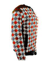 Load image into Gallery viewer, Orange, Red, Blue and White Checkerboard

