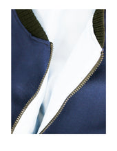 Load image into Gallery viewer, Golden Yellow on Navy Blue with Blue and Grey Rectangles
