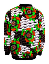 Load image into Gallery viewer, Floral Orange and Green on White Speckled Background
