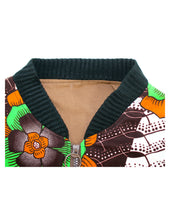 Load image into Gallery viewer, Floral Orange and Green on White Speckled Background

