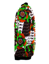 Load image into Gallery viewer, Floral Orange and Green on White Speckled Background
